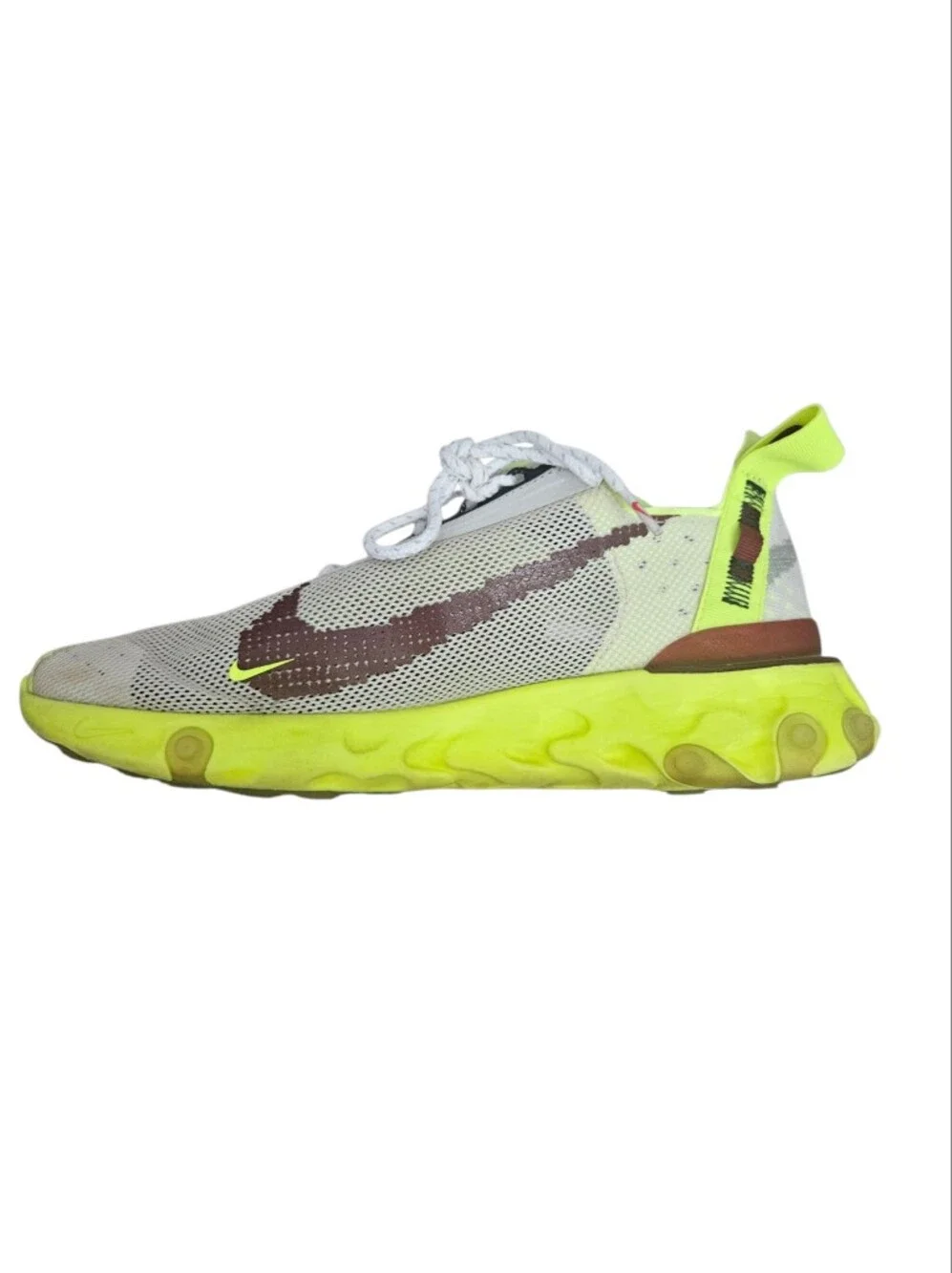 NIKE React Runner ISPA Platinum Volt Running Shoes Mens Size 8‎ CT2692-002